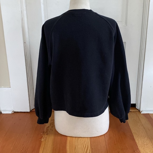 Abercrombie & Fitch Crewneck‎ Black Pullover Sweatshirt Medium - Picture 3 of 5